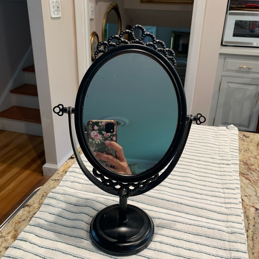 Elegant Black Vanity Double Sided Mirror